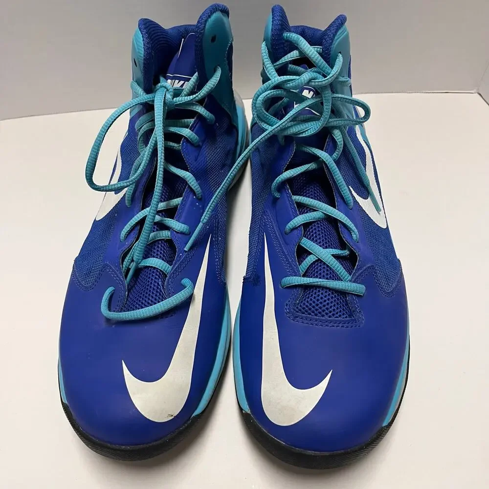 Nike Prime Hype DF Mid Game Royal Blue Lagoon White Men’s 10.5 Y2K Streetwear